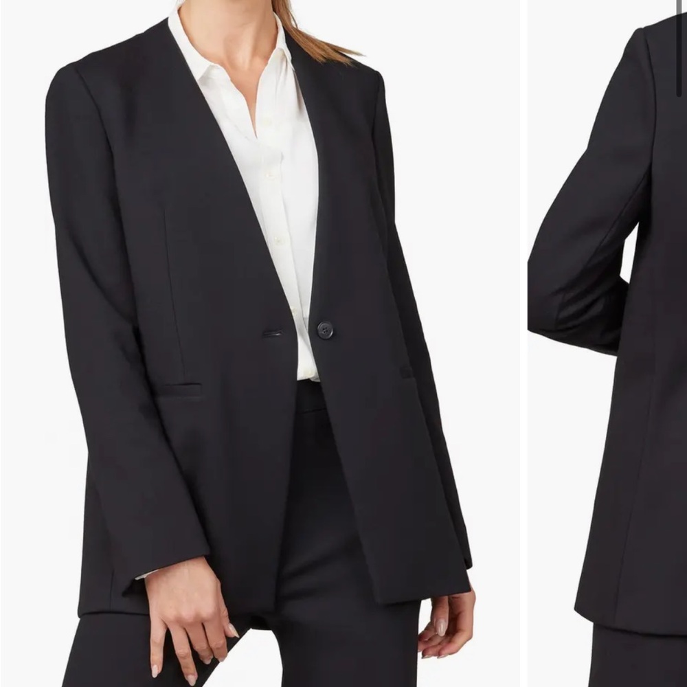 NEW! SPANX Collarless Oversize Ponte Knit Blazer BLACK, SIZE 1X 1344